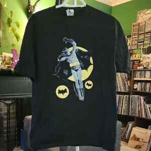 Batman Retro Graphic Black T-Shirt Adam West Tee